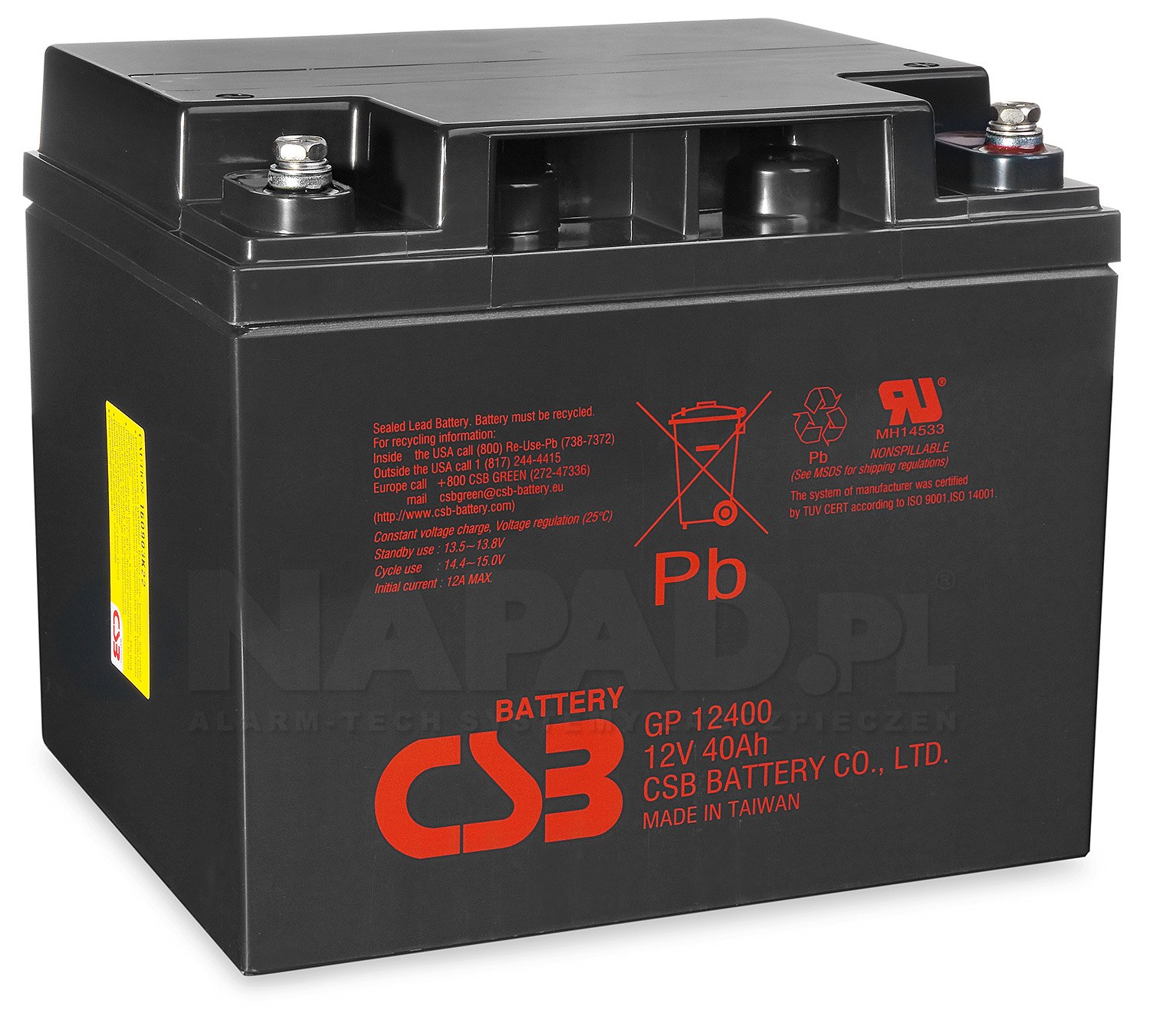 CSB 40Ah GP1240 - Akumulatory 12V